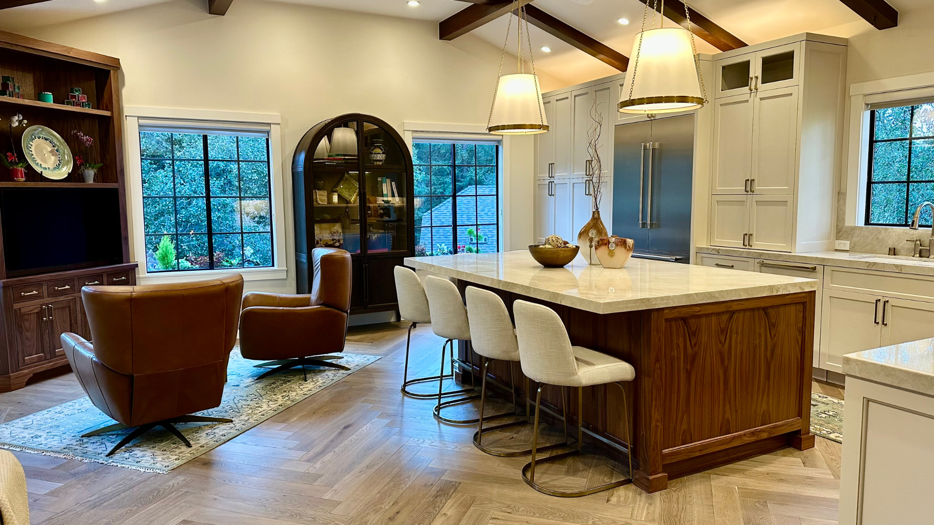 herringbone hardwood flooring installation in San Ramon, CA